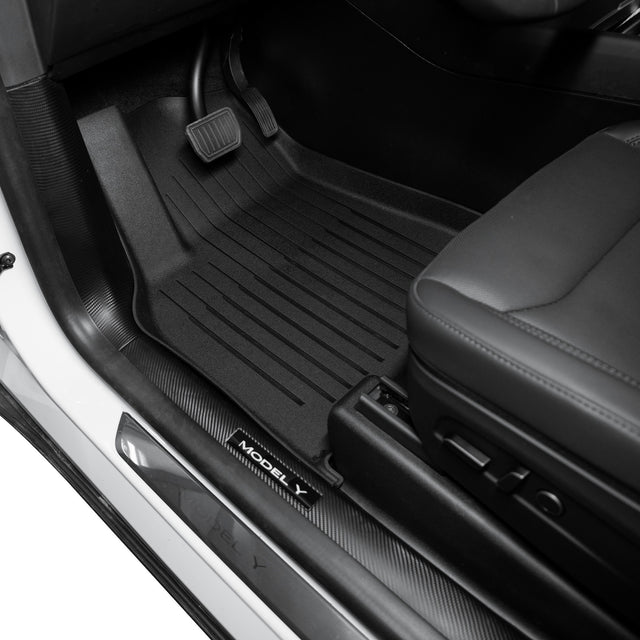 Tesla Model Y Silver Floor Mats & Accessories Kit